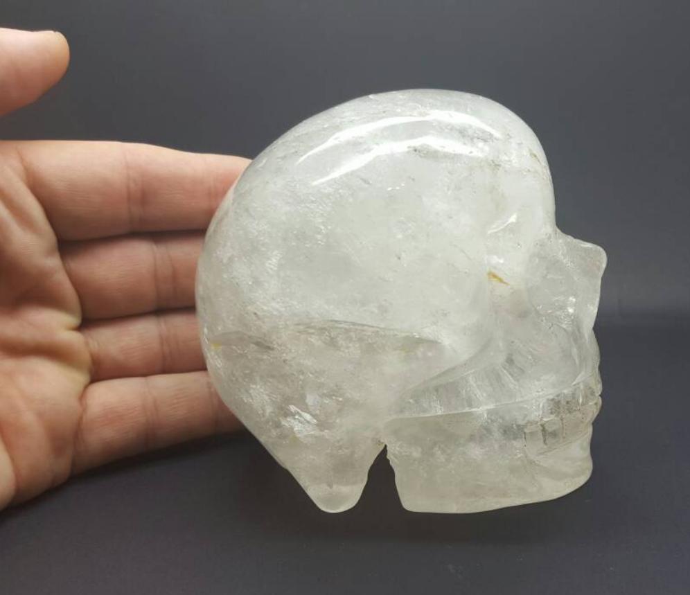 Clear Quartz Crystal Skull Large 1020 grams