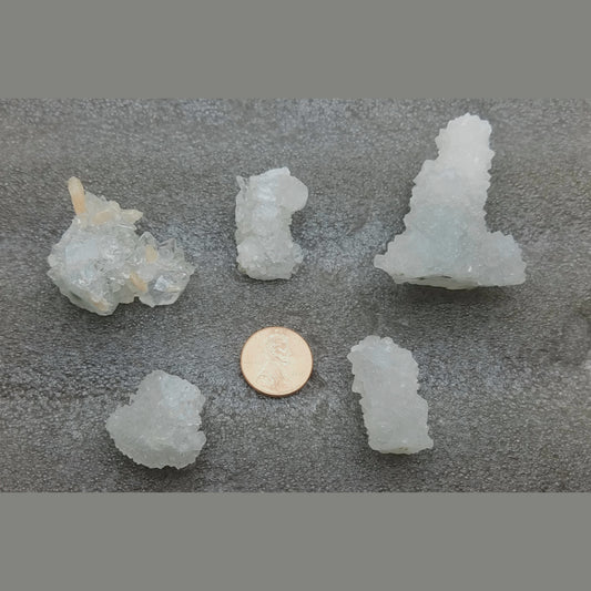 Apophyllite 5 piece Small Cluster Assortment #APO3