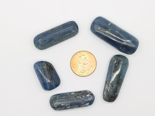 BLUE KYANITE TUMBLED stones | 5 pc randomly selected