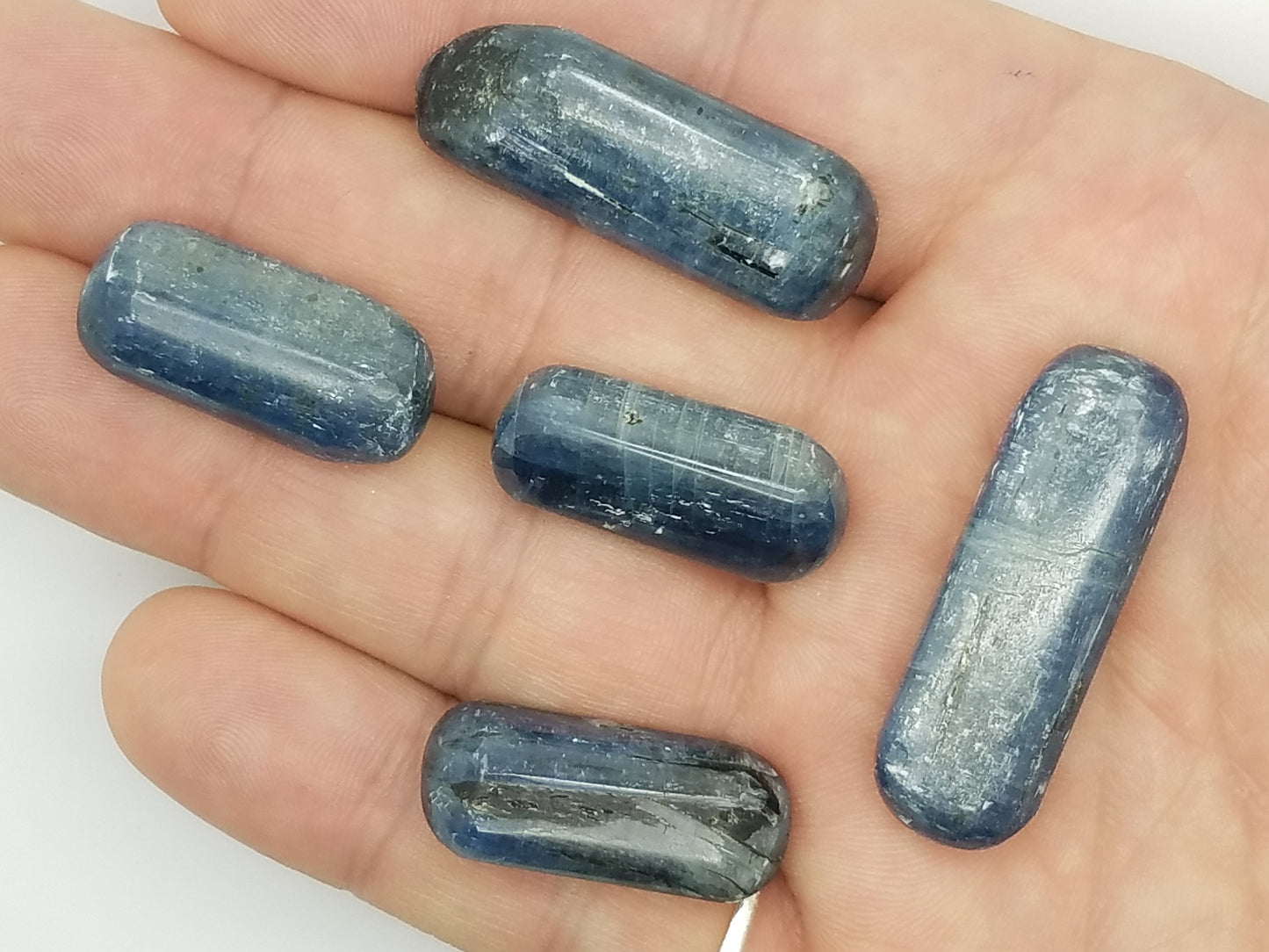 BLUE KYANITE TUMBLED stones | 5 pc randomly selected