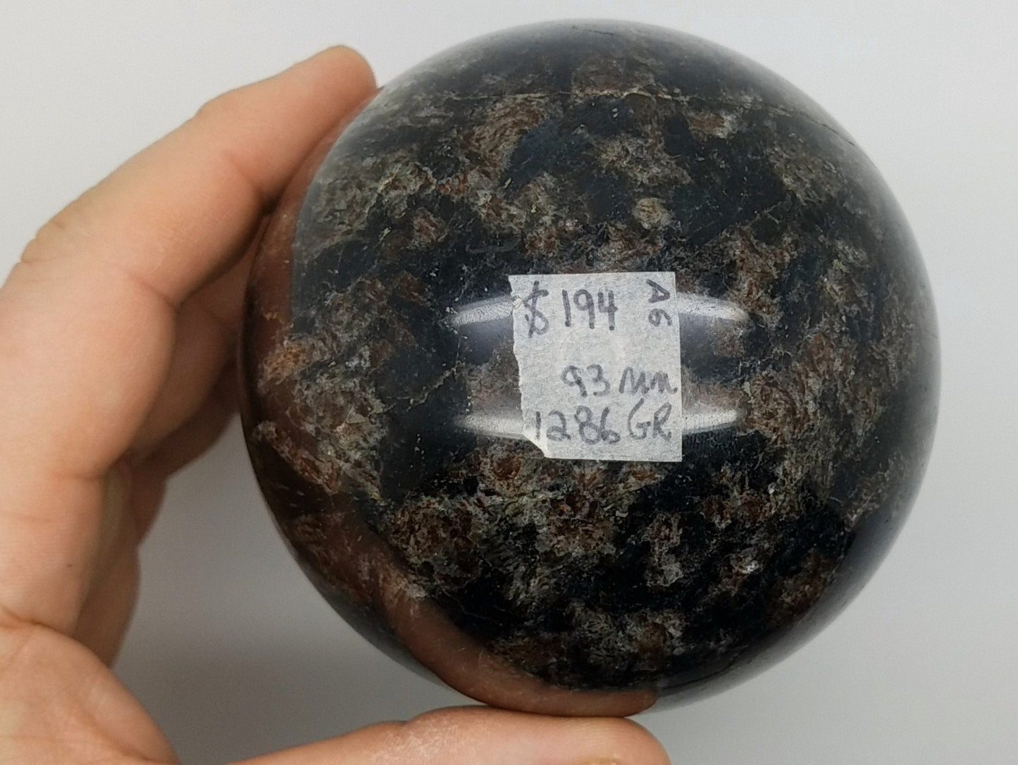 ARFVEDSONITE | Massive Gemstone Sphere | 93mm | #A6