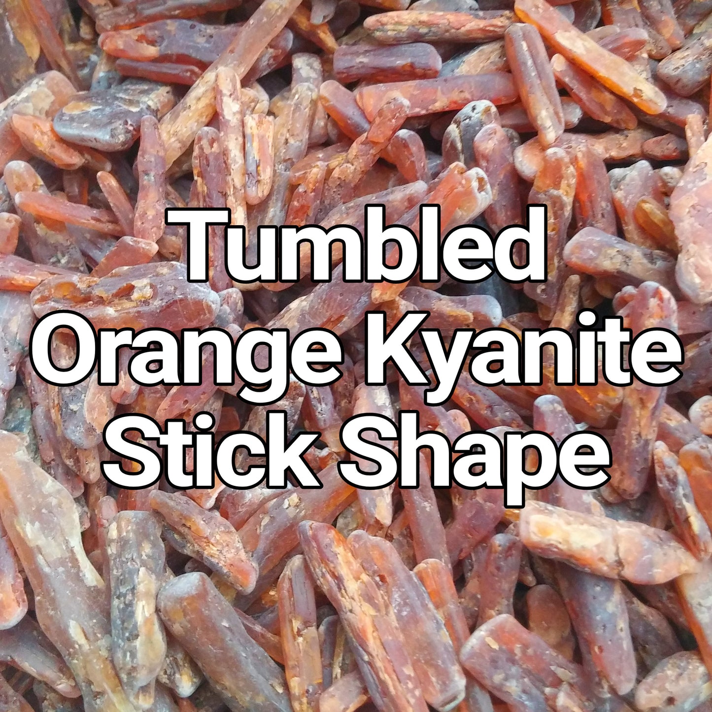 ORANGE KYANITE TUMBLED | 1/4LB Stick shape | Small