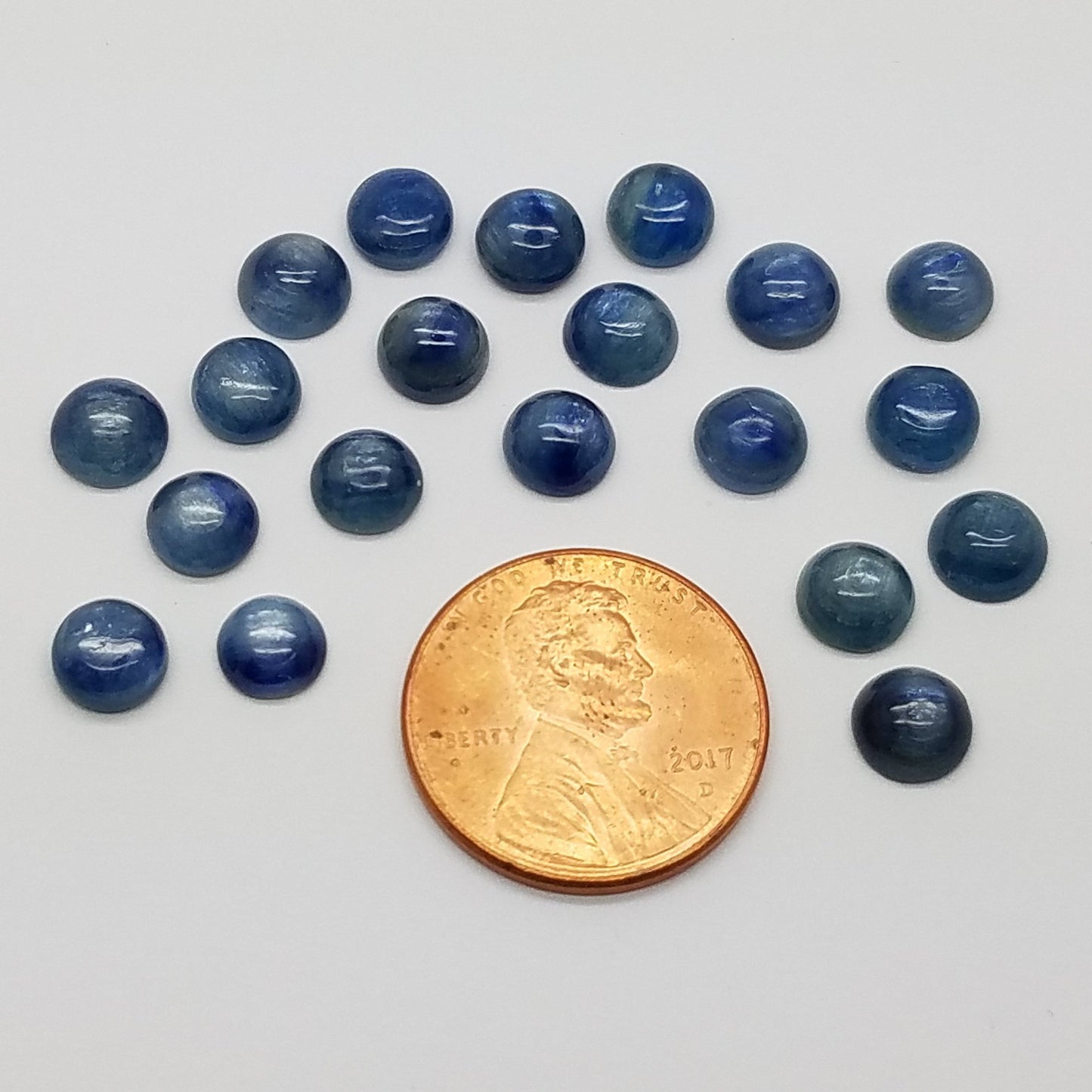 Blue Kyanite Round Cabochons 6mm