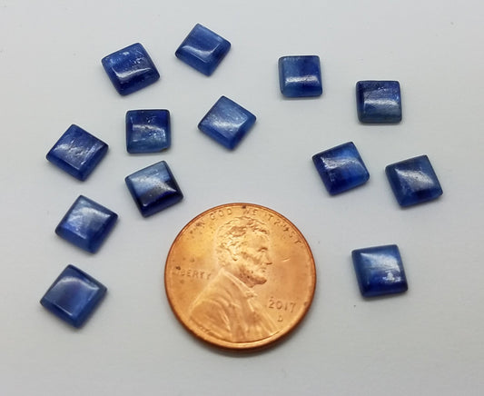 Blue Kyanite Cabochons Square Shape | 6mm