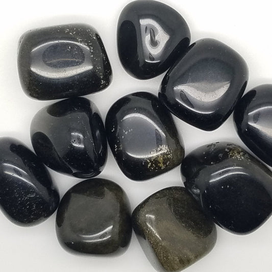 Golden Sheen Black Obsidian | Tumbled Stones Small 1 Piece