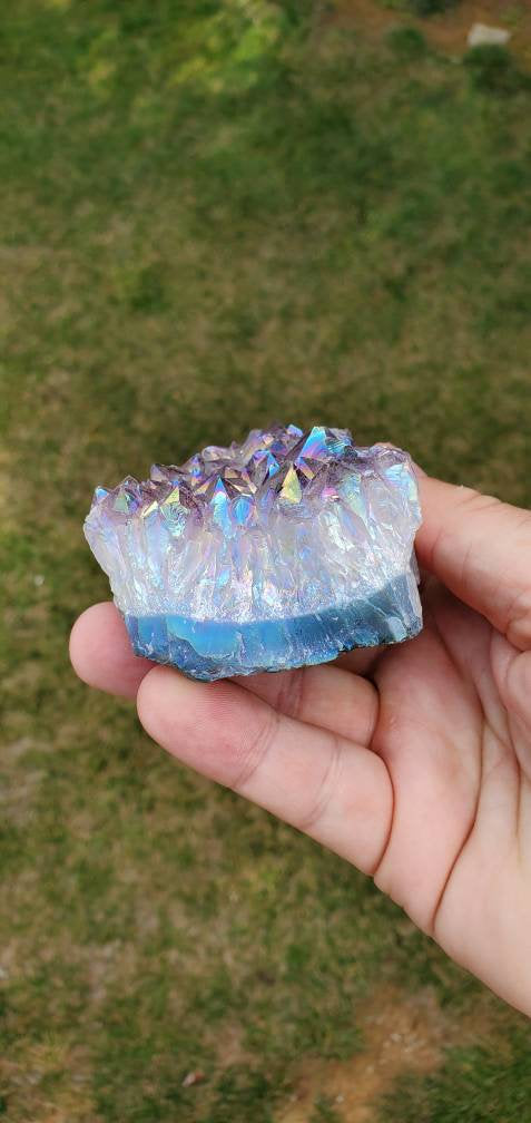 Large Amethyst Aura | Mystical Quartz Crystal Cluster