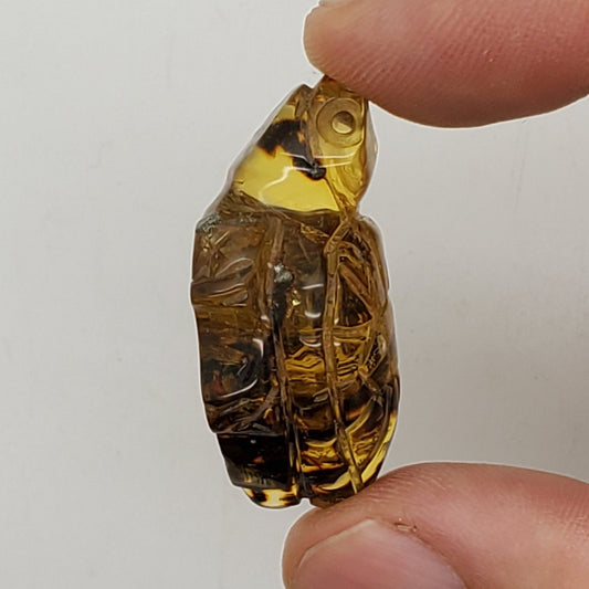 TURTLE Talisman | AMBER Carving | UV Reactive