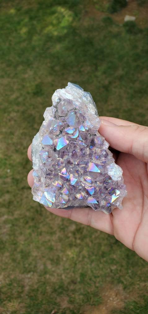Large Amethyst Aura | Mystical Quartz Crystal Cluster
