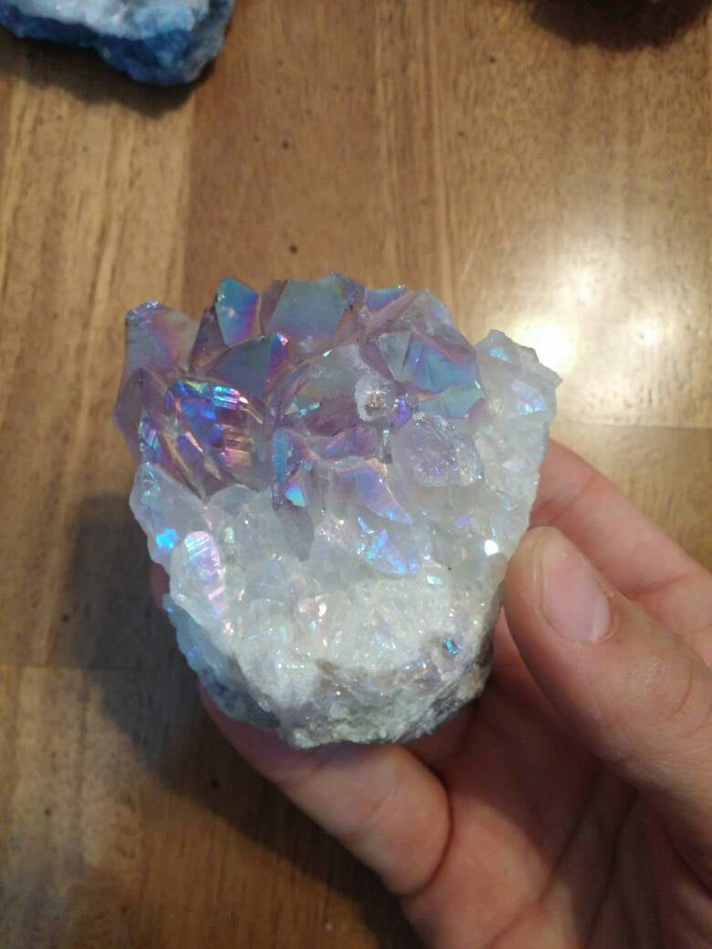 Medium Amethyst Aura Mystical Quartz Crystal Cluster