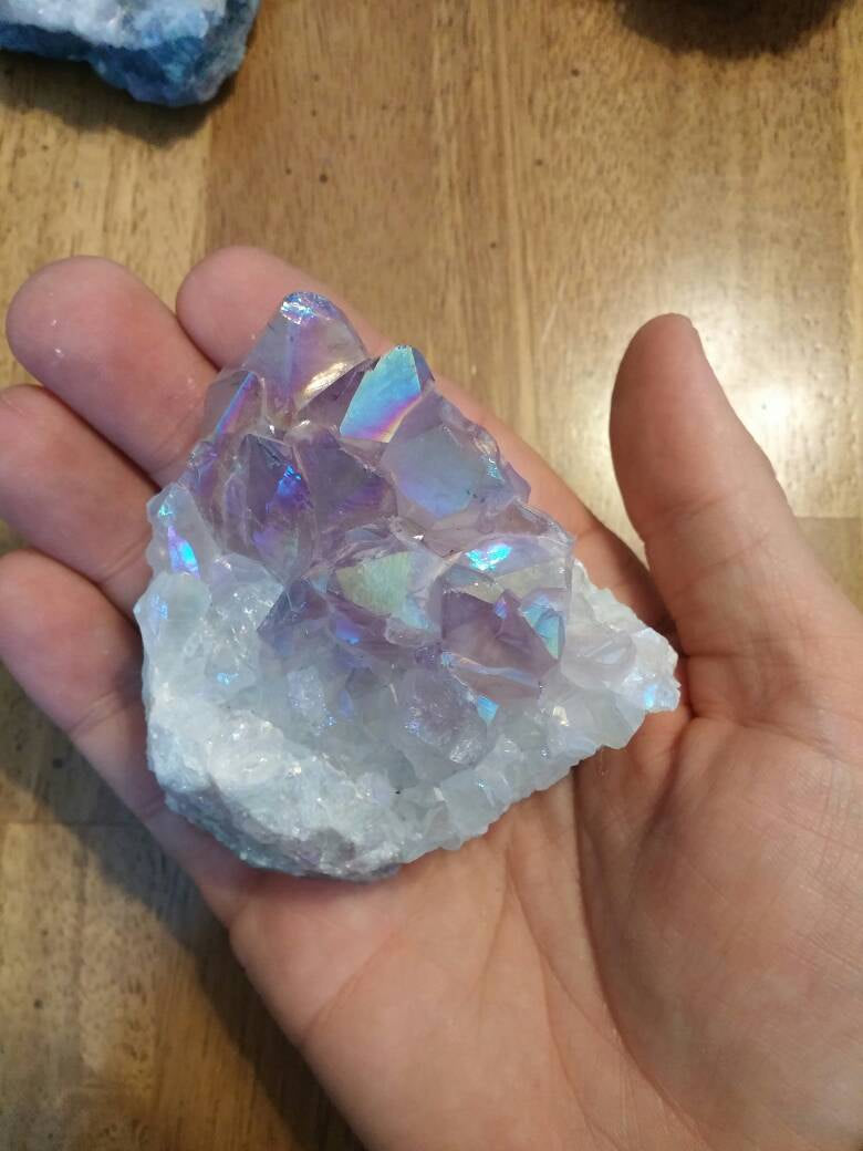 Medium Amethyst Aura Mystical Quartz Crystal Cluster