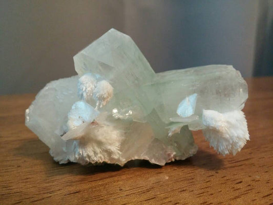 Fine Green Apophyllite with Stilbite and Scolecite Specimen