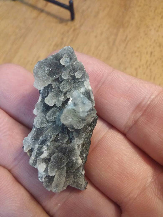 Druzy Chalcedony and Apophyllite Pyramid Specimen