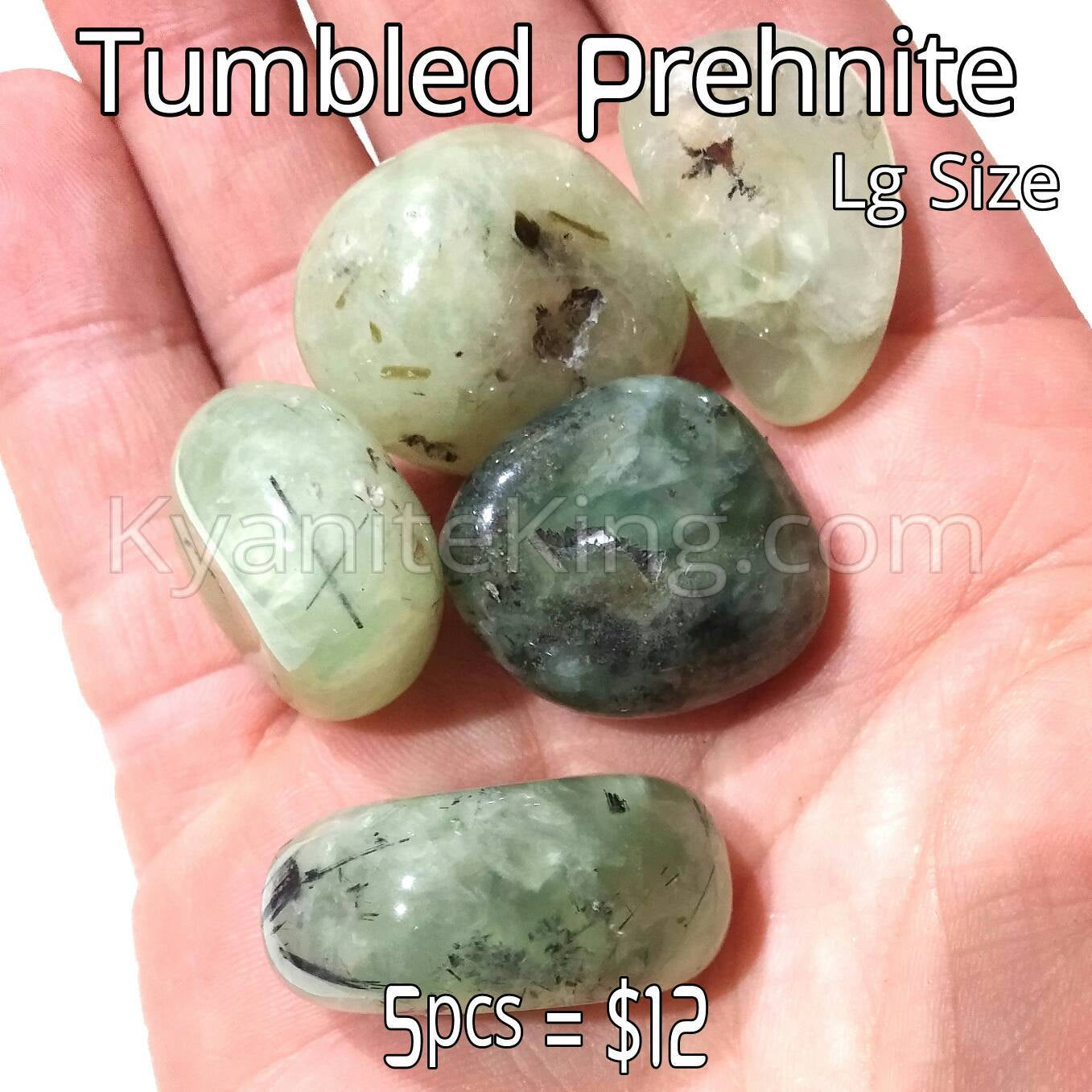 Prehnite Tumbled Gemstone | 5 pc set