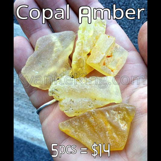 Amber Copal Gemstones | 5 pc set