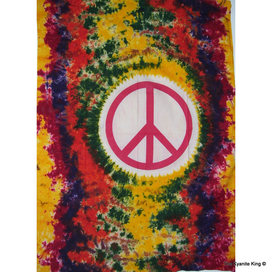 sm tapestry peace sign tiedye